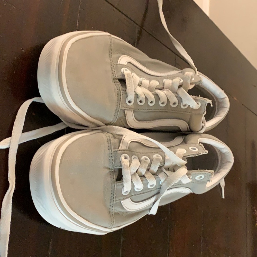 Vans Old Skool Drizzle Grey & White Skate Shoes